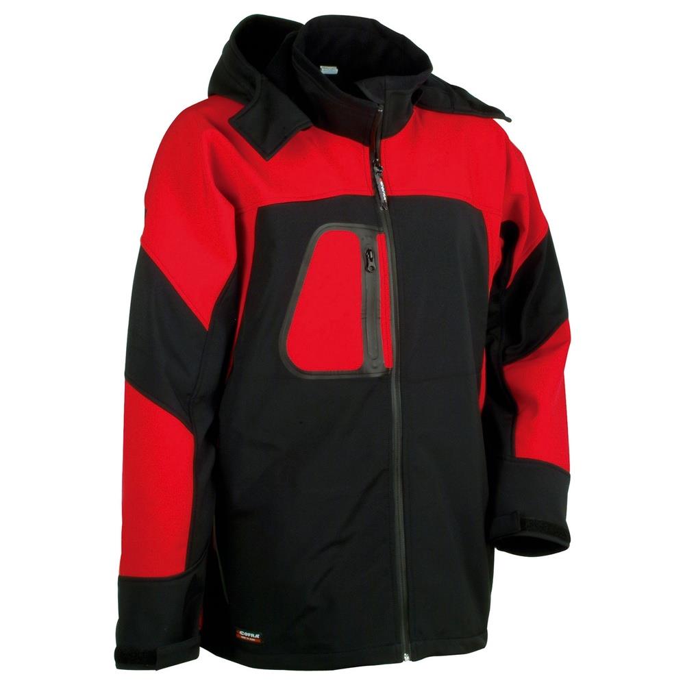giacca cofra sweden v101 nero/rosso 44