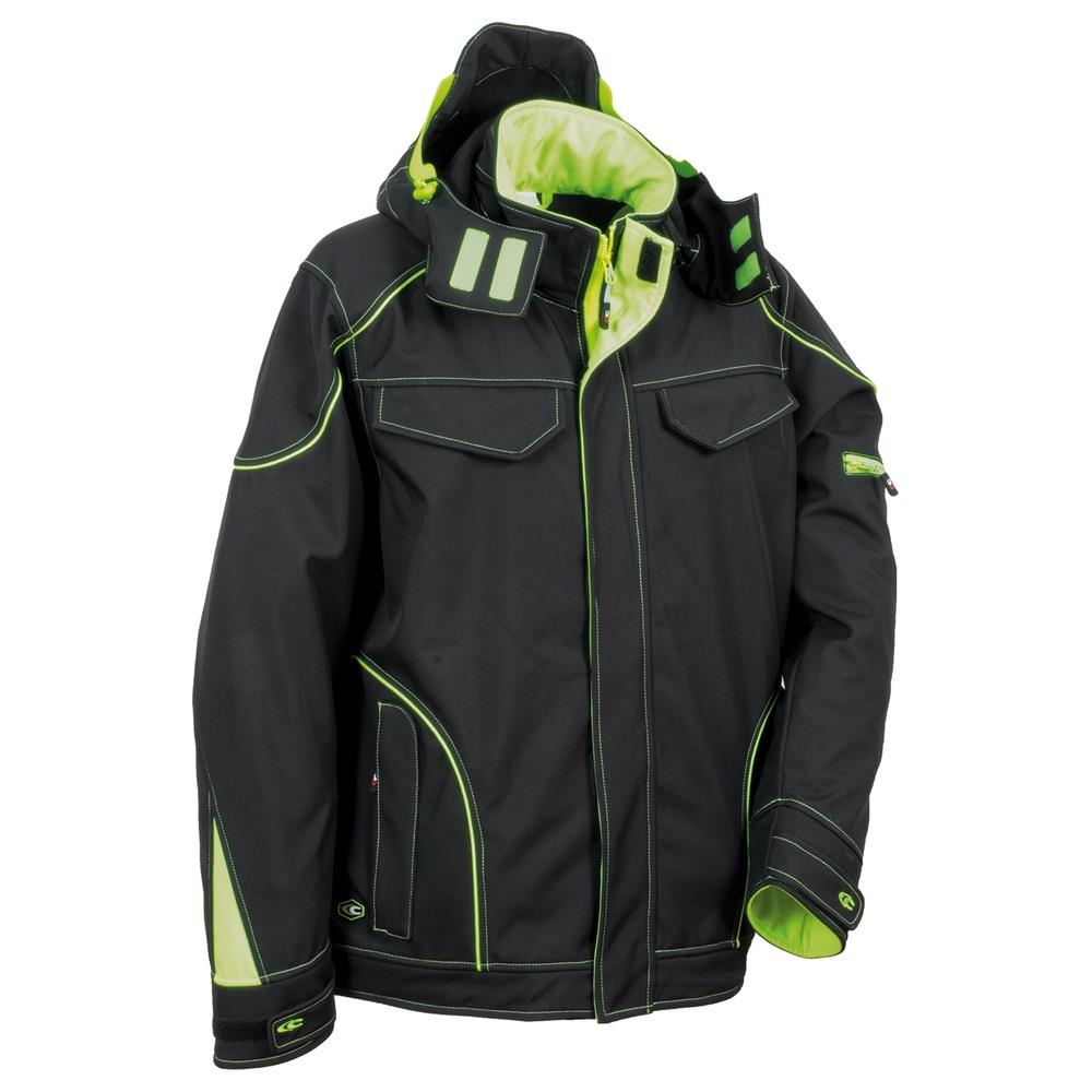 giacca cofra tecka v415 nero/lime 44