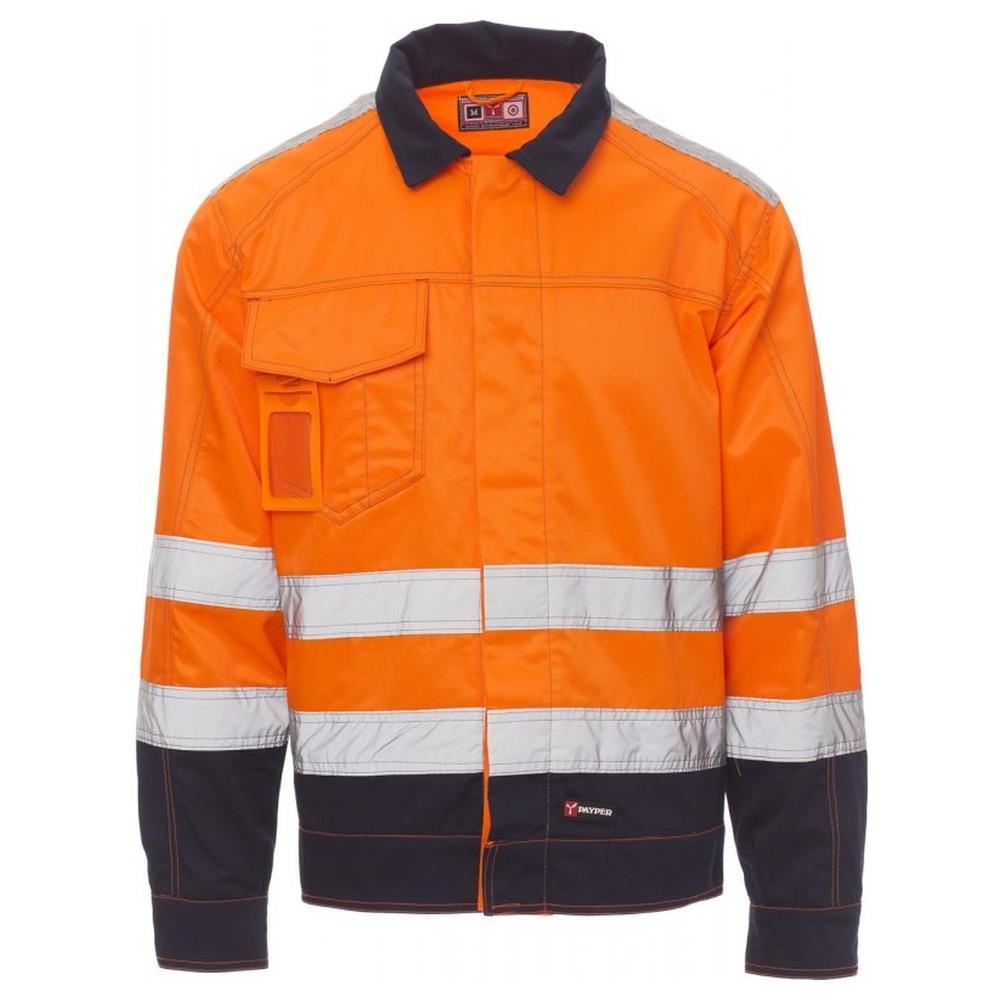 giacca cotone payper safe hi-vi arancione fluo/navy s