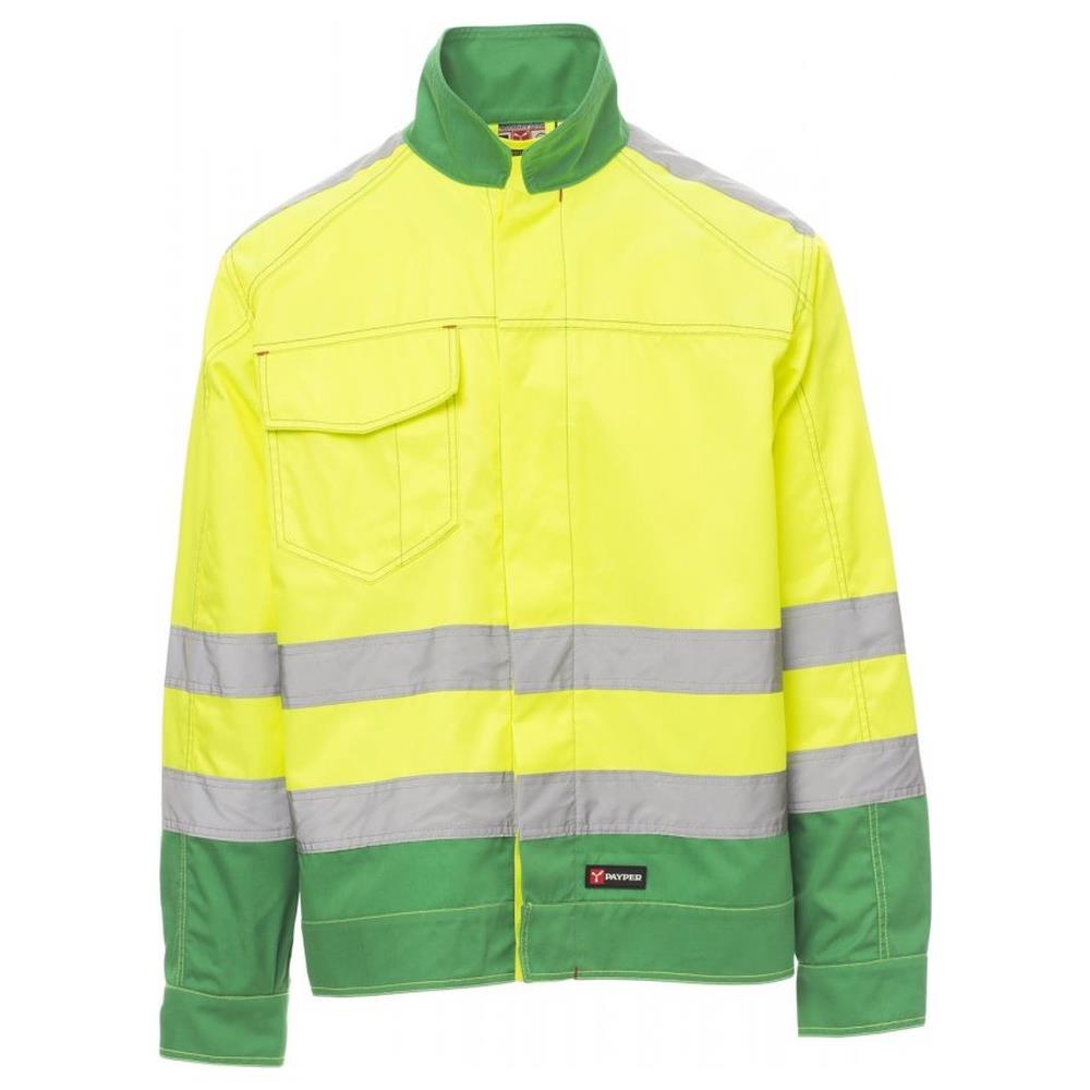 giacca cotone payper safe hi-vi giallo fluo/jelly green s