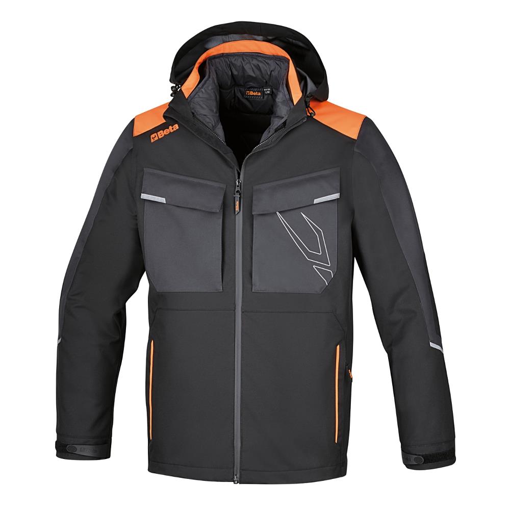 giacca impermeabile 3 in 1, composta da giacca esterna e gilet removibile  beta 7569ng xs