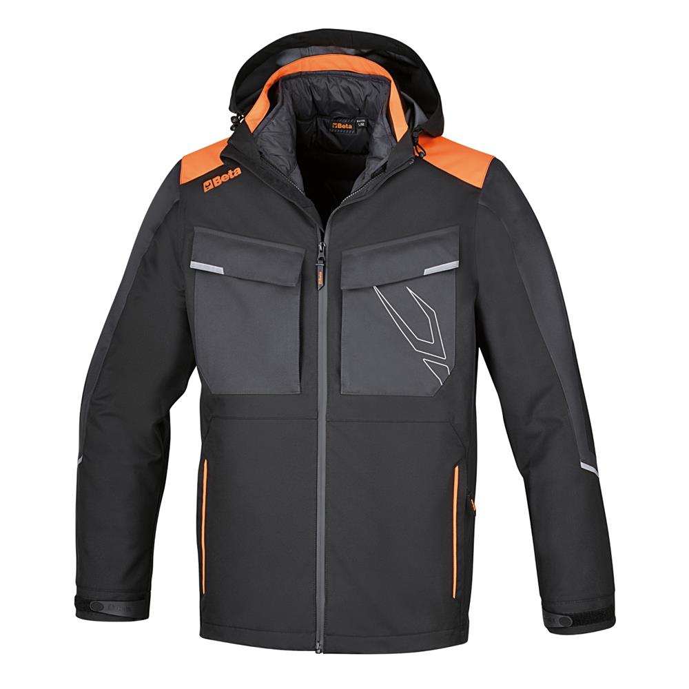 giacca impermeabile 3 in 1, composta da giacca esterna e gilet removibile  beta 7569ng