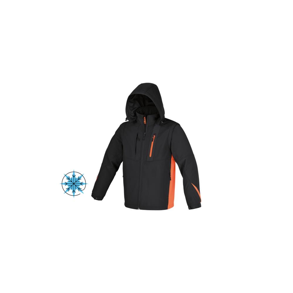 giacca softshell con cappuccio e maniche staccabili beta 7659n