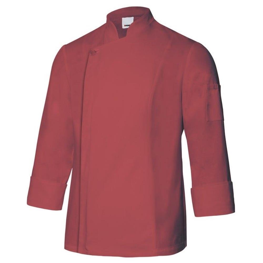 giacca velilla da chef con zip cod 405202tc rosso corallo 46