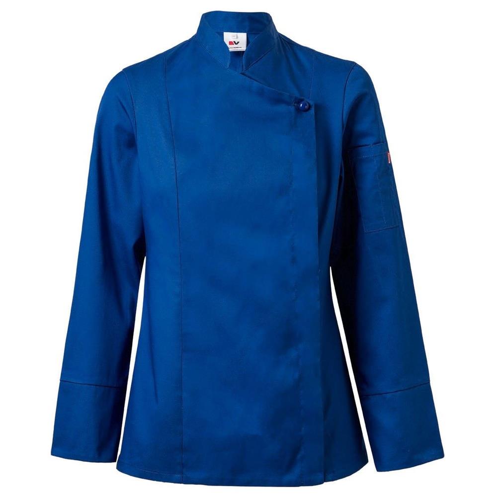 giacca velilla da chef donna con zip cod 405203tc blu oltremare 36