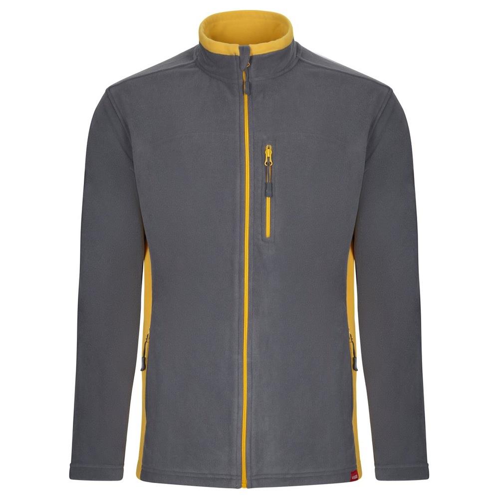 giacca velilla in pile total match cod 201504 grigio/giallo xs