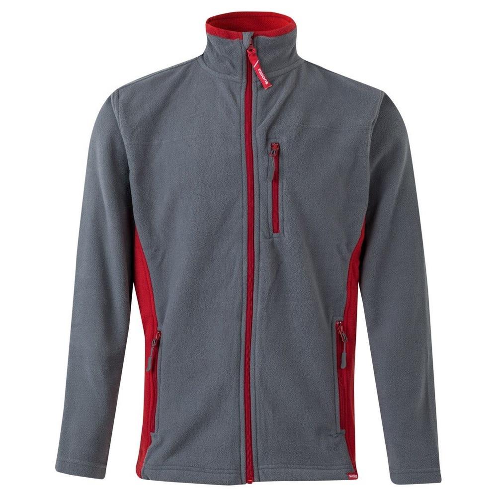 giacca velilla in pile total match cod 201504 grigio/rosso xs