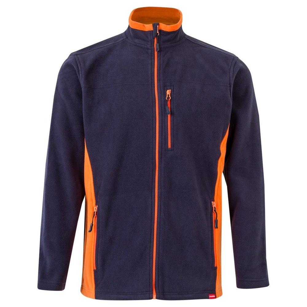 giacca velilla in pile total match cod 201504 navy/arancione xs