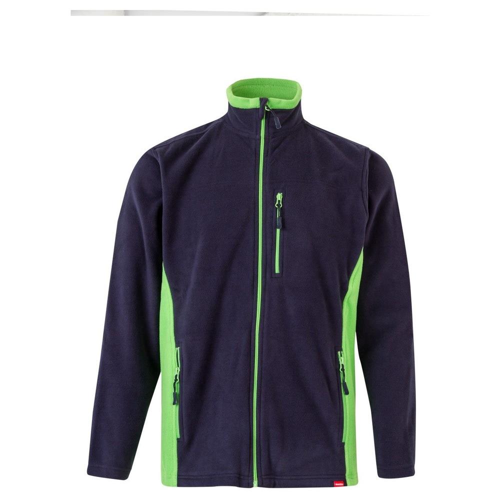 giacca velilla in pile total match cod 201504 navy/chartreuse xs