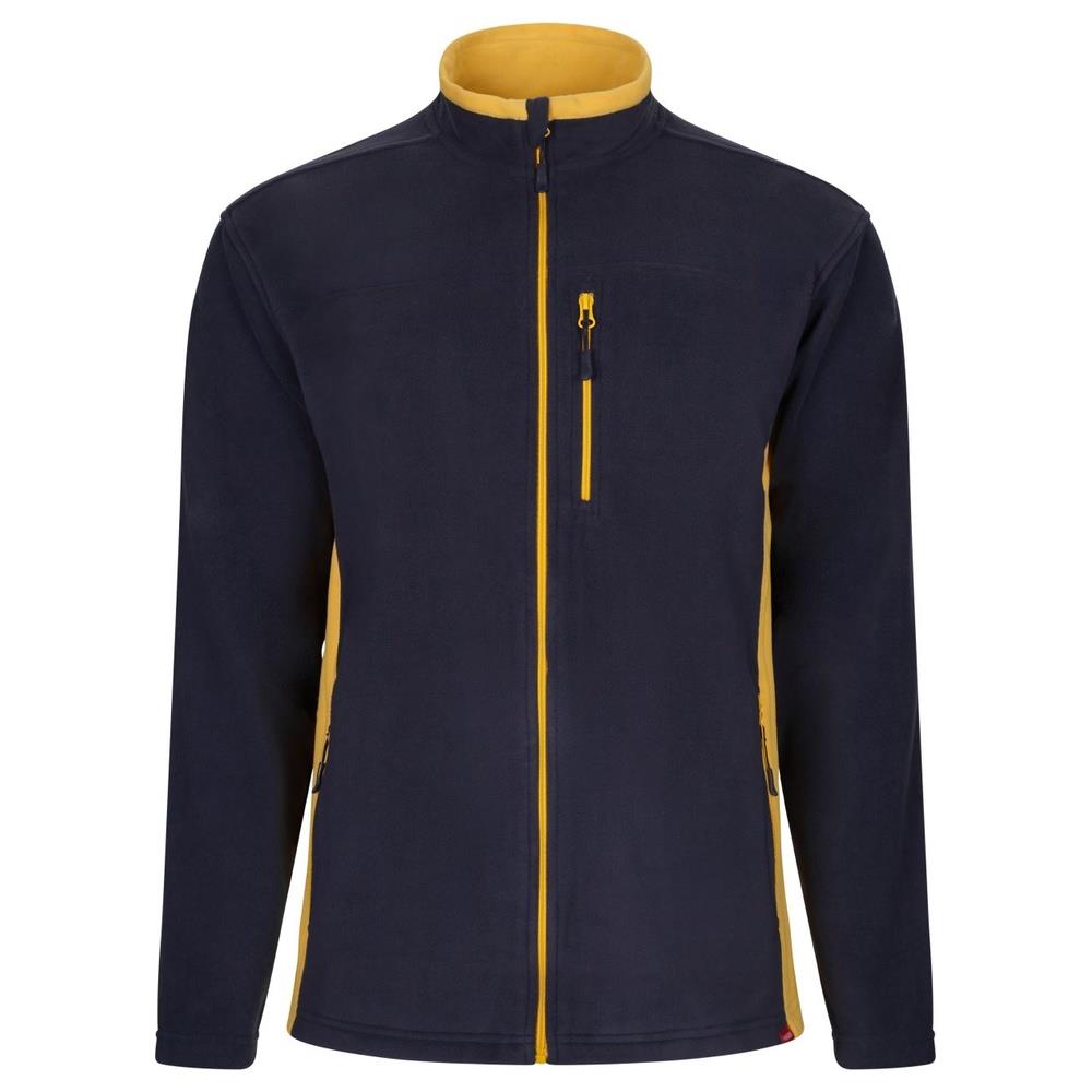 giacca velilla in pile total match cod 201504 navy/giallo xs