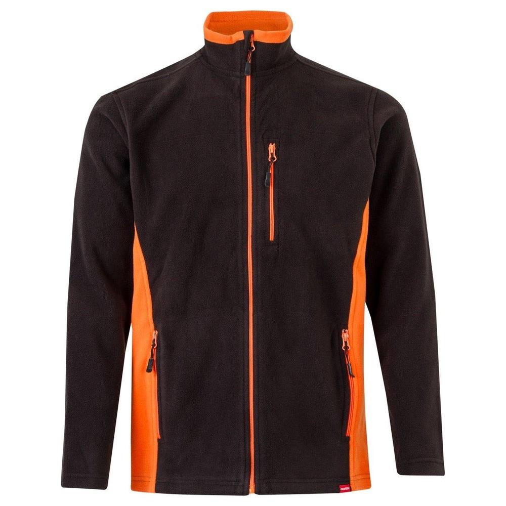 giacca velilla in pile total match cod 201504 nero/arancione xs