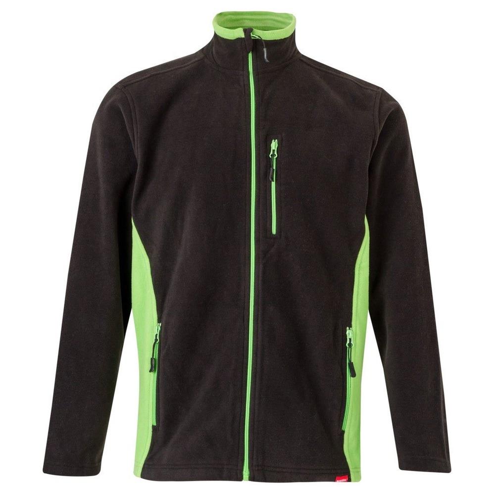 giacca velilla in pile total match cod 201504 nero/chartreuse xs
