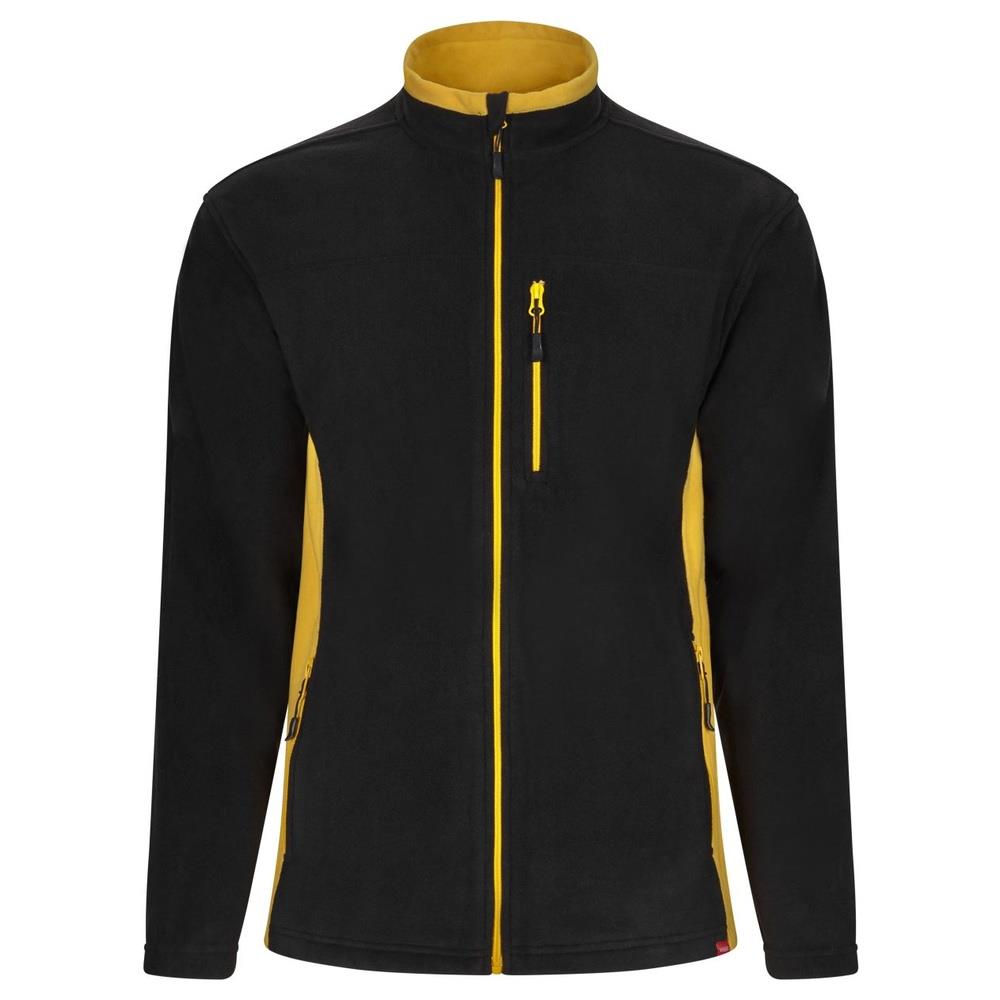 giacca velilla in pile total match cod 201504 nero/giallo xs