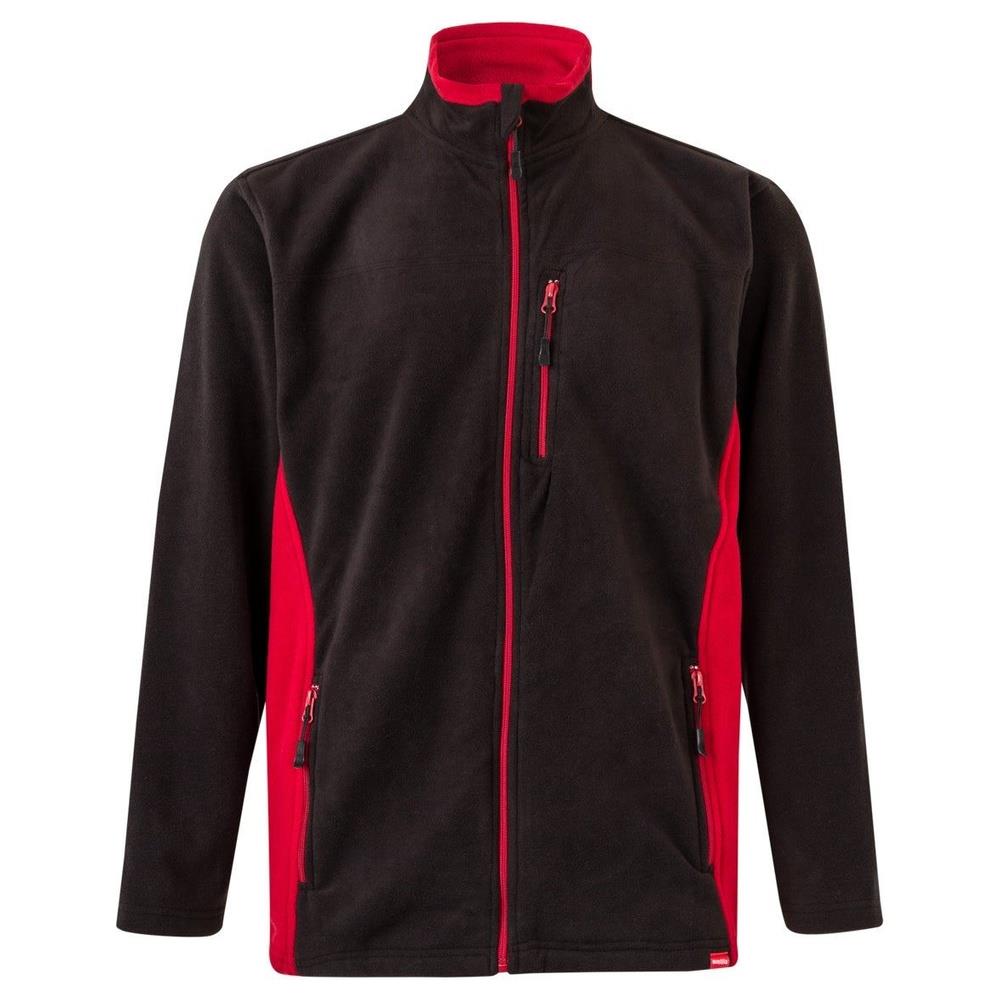 giacca velilla in pile total match cod 201504 nero/rosso xs
