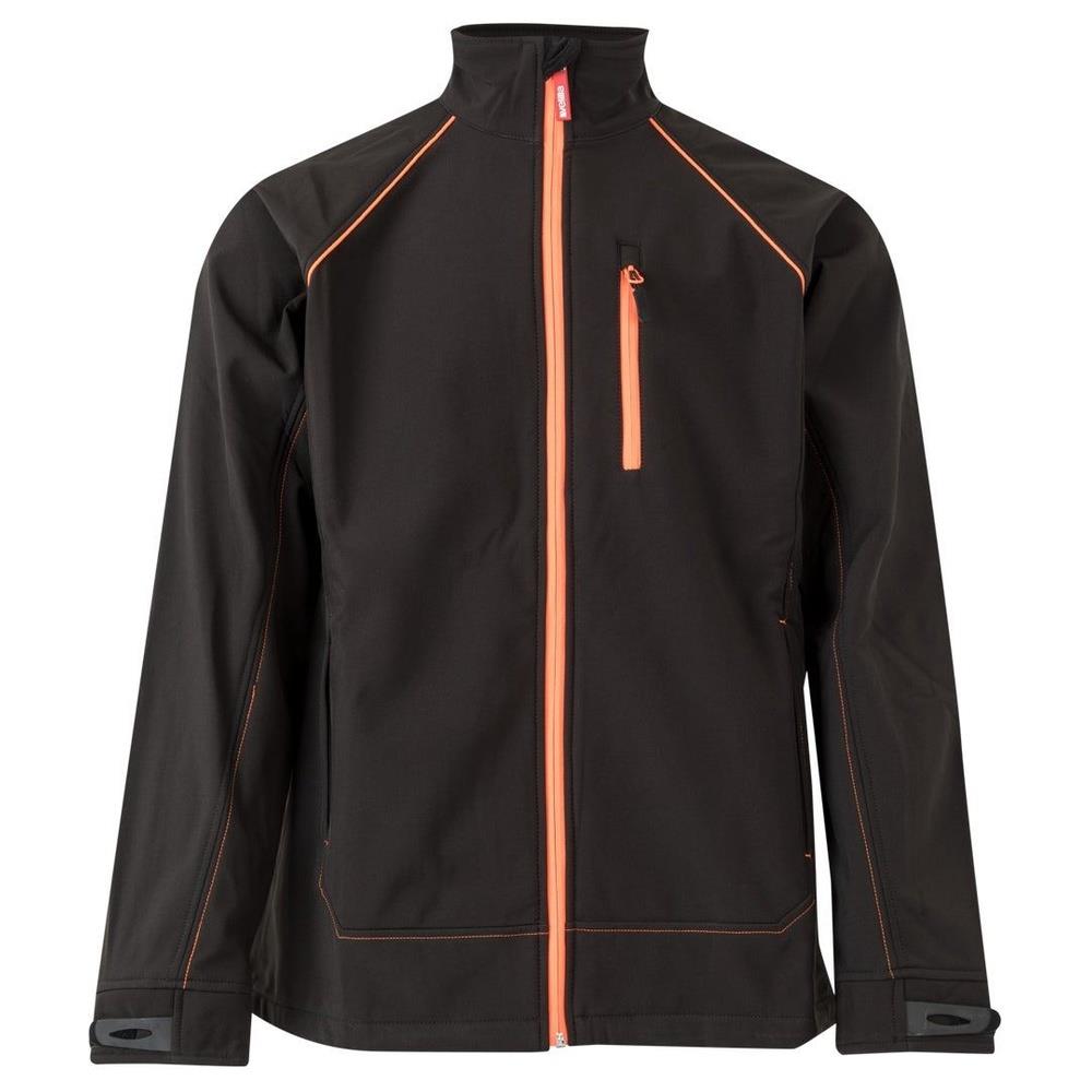 giacca velilla softshell fluor match cod 206001 nero/arancio fluo s