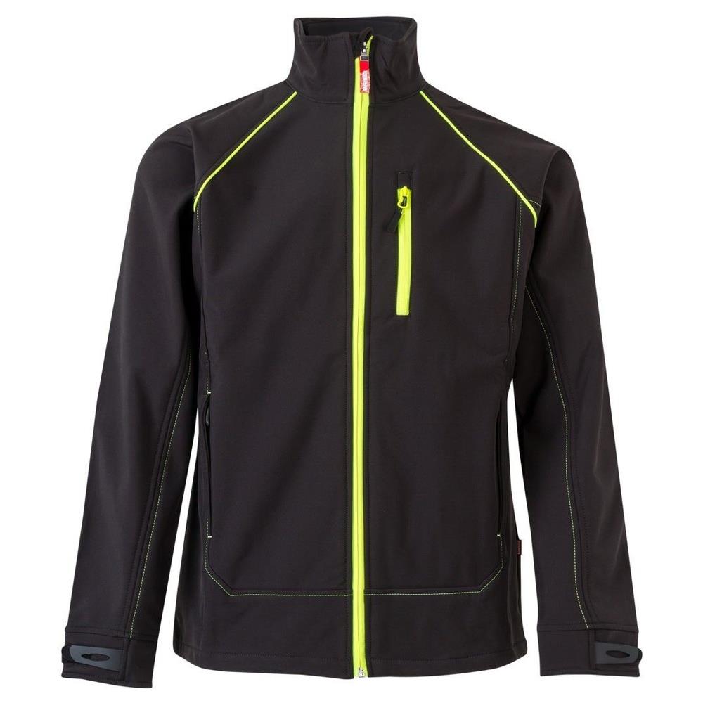 giacca velilla softshell fluor match cod 206001 nero/giallo fluo s