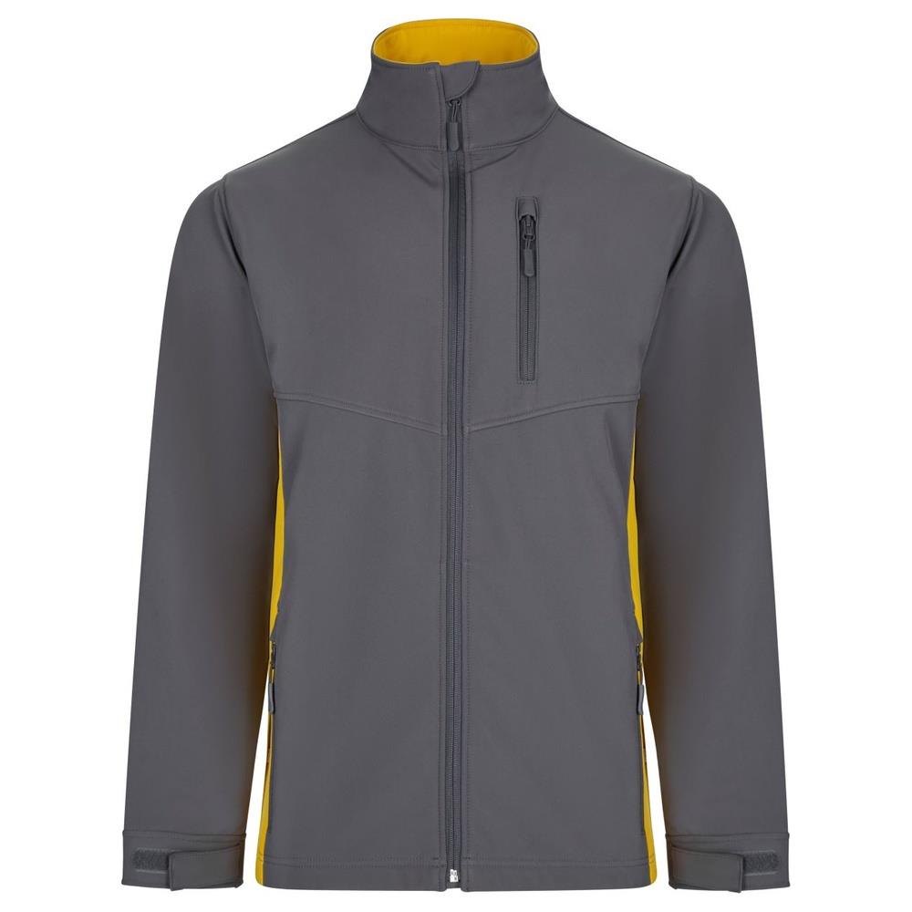 giacca velilla softshell total match cod 106004 grigio/giallo xs