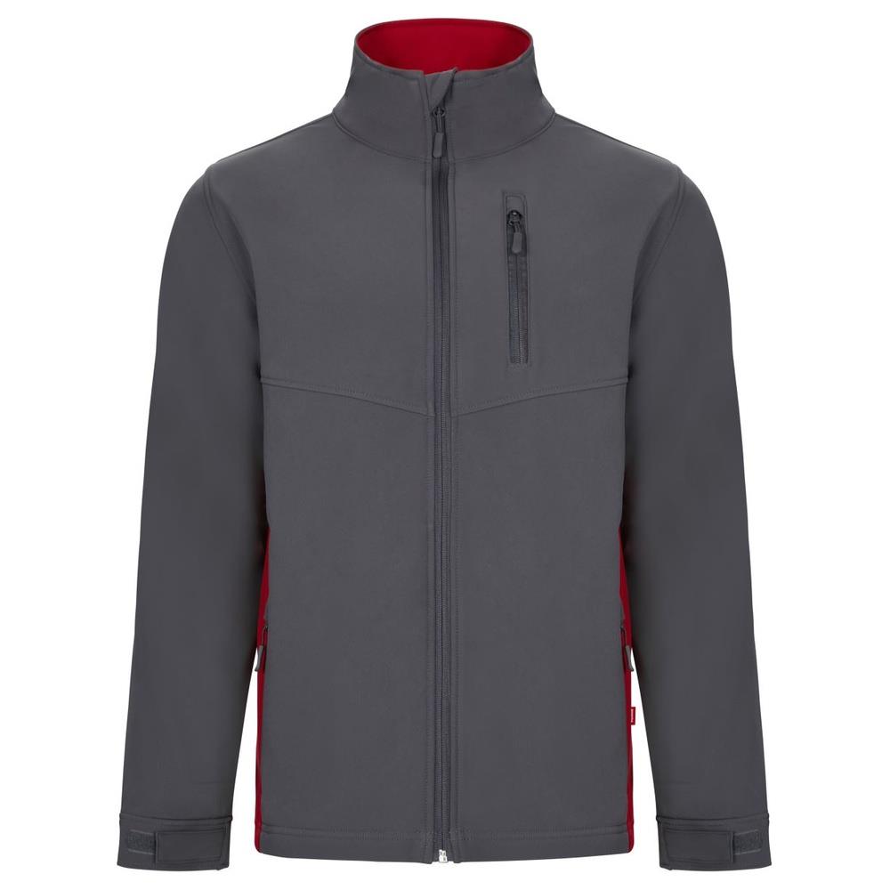 giacca velilla softshell total match cod 106004 grigio/rosso xs