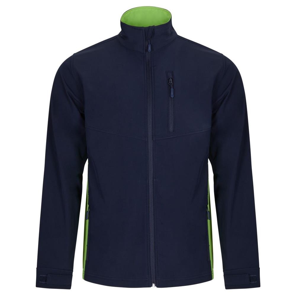 giacca velilla softshell total match cod 106004 navy/chartreuse xs