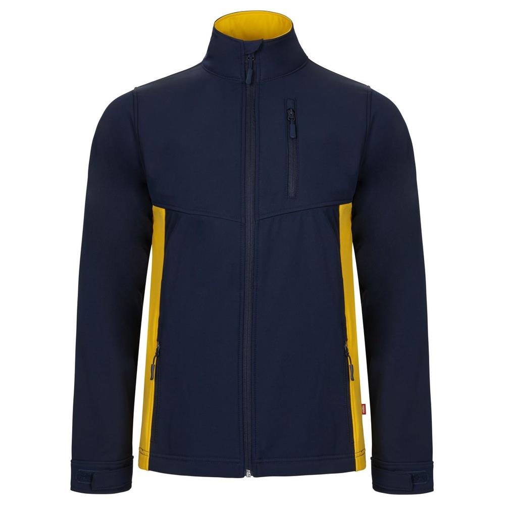 giacca velilla softshell total match cod 106004 navy/giallo xs