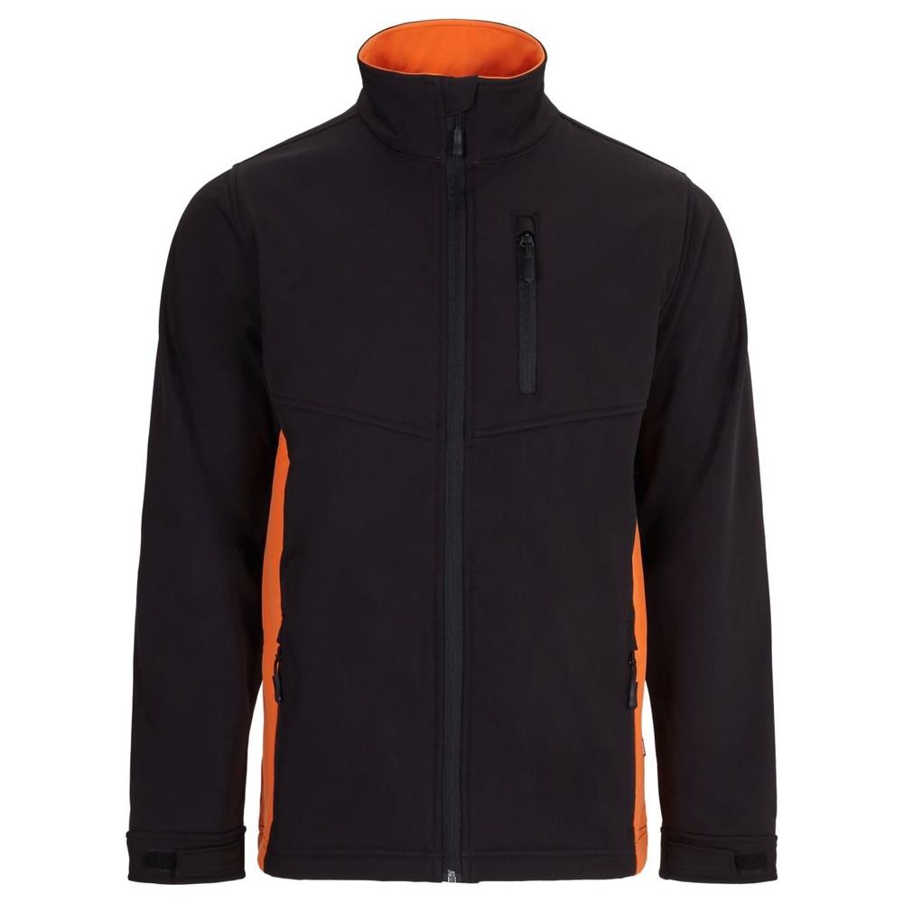 giacca velilla softshell total match cod 106004 nero/arancione xs