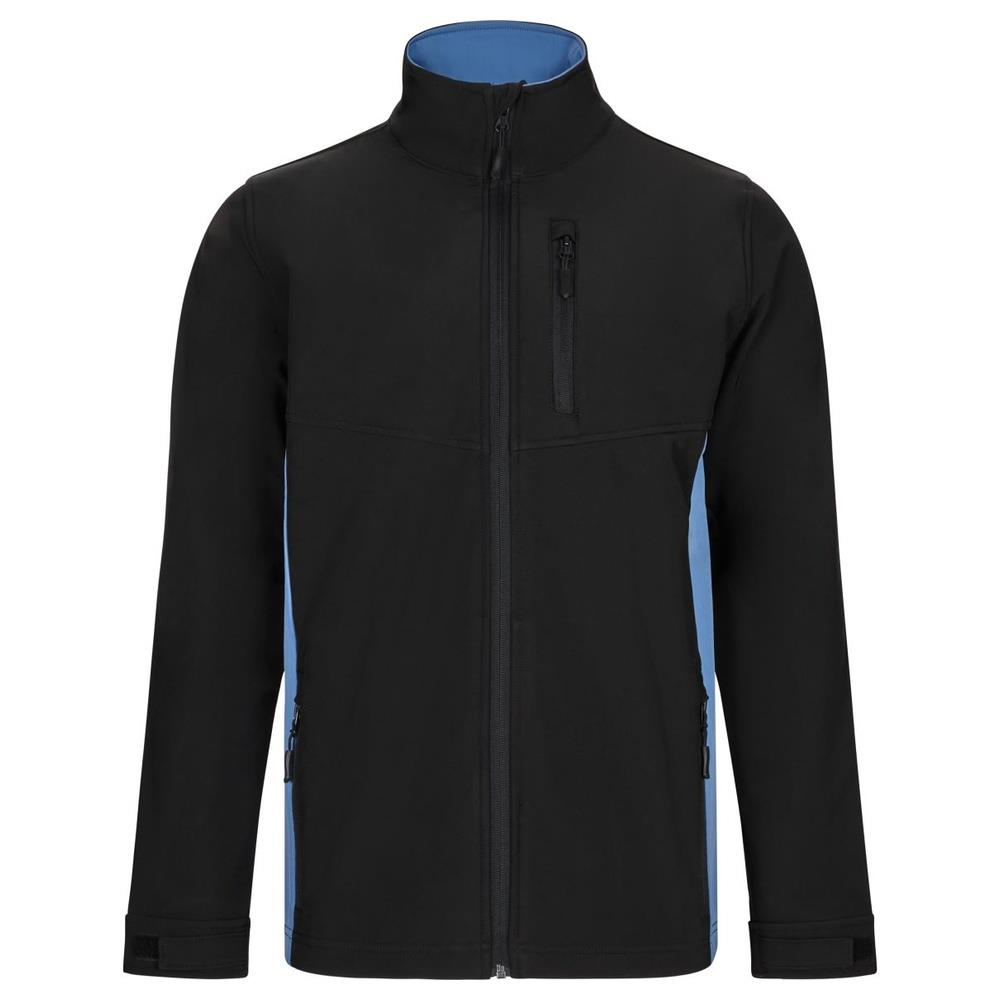 giacca velilla softshell total match cod 106004 nero/celeste xs
