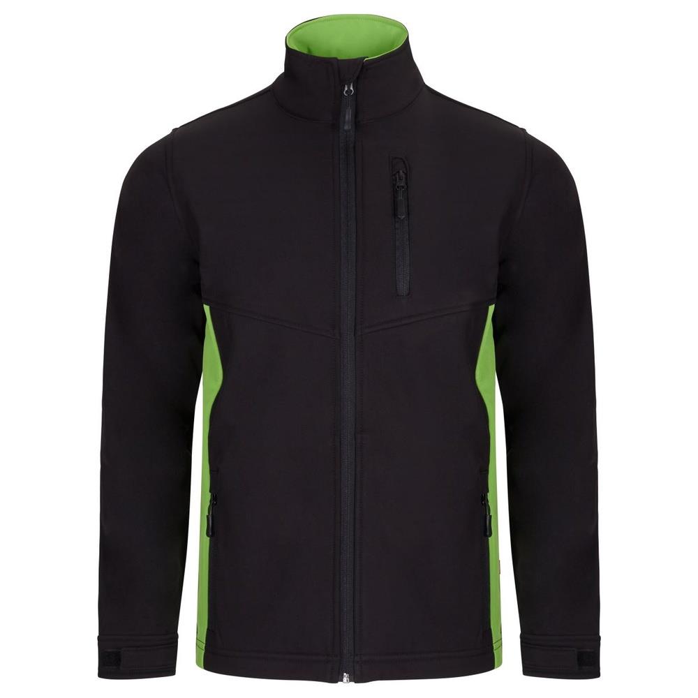 giacca velilla softshell total match cod 106004 nero/chartreuse xs