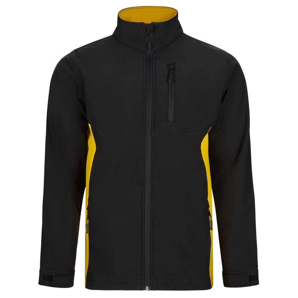 giacca velilla softshell total match cod 106004 nero/giallo xs