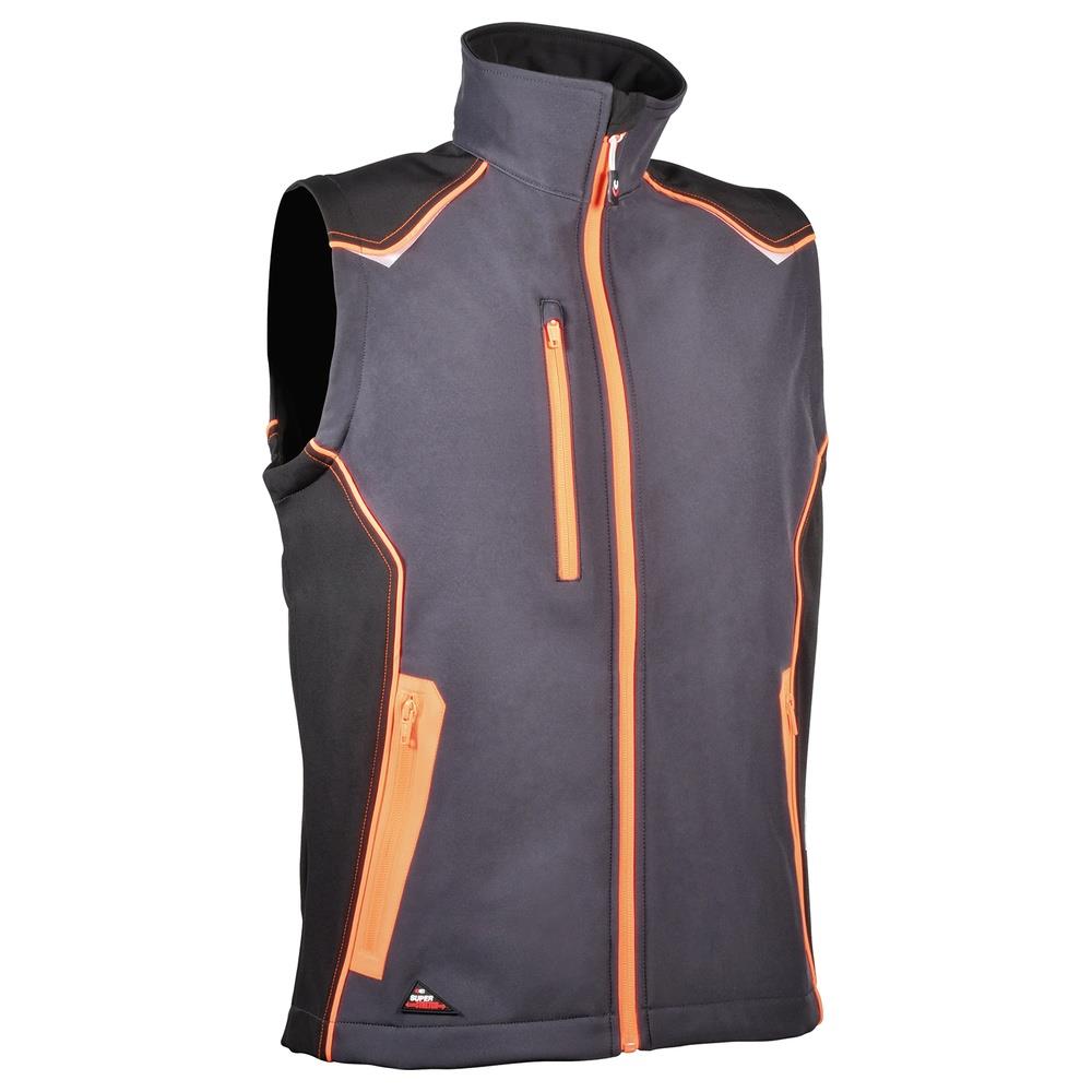 gilet cofra kyzyl v578 antracite/nero/arancio 44