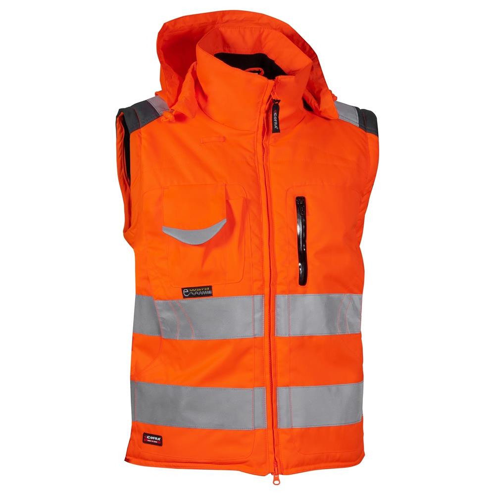 gilet cofra signal v023 aranciofluo/antrac 44