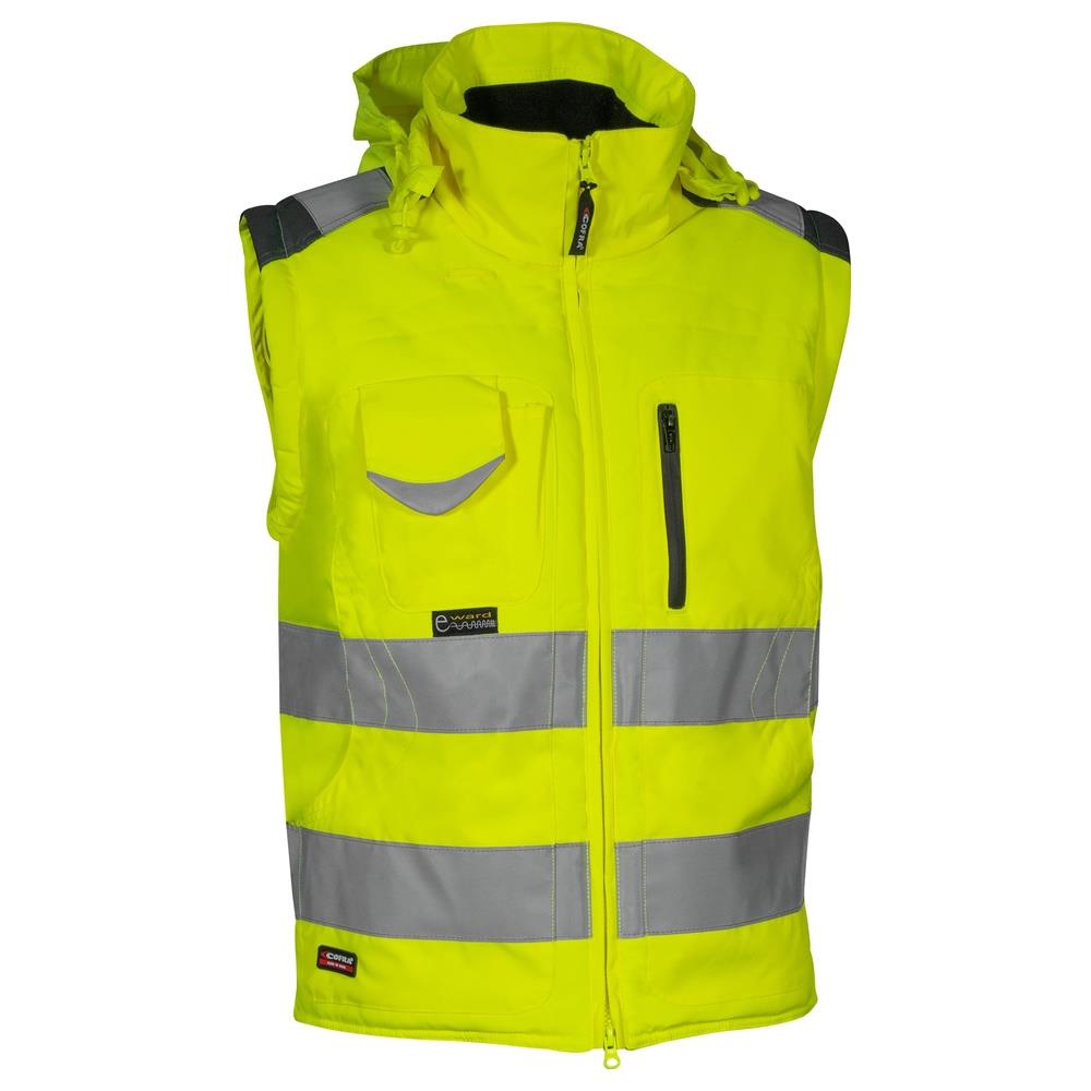 gilet cofra signal v023 giallo fluo/antrac 44