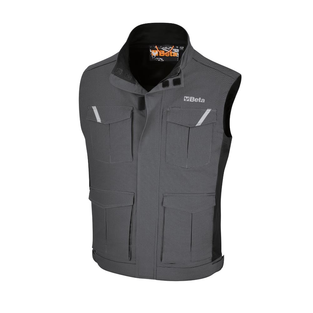 gilet da lavoro grigio in 100% cotone, comodo e resistente beta 7937mg xs
