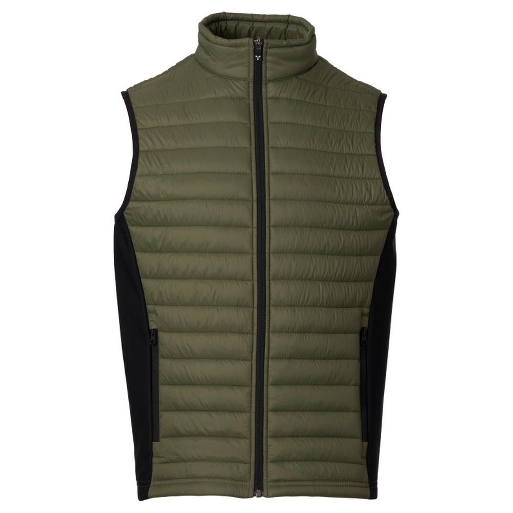 gilet imbottito payper subway verde militare/nero xxs