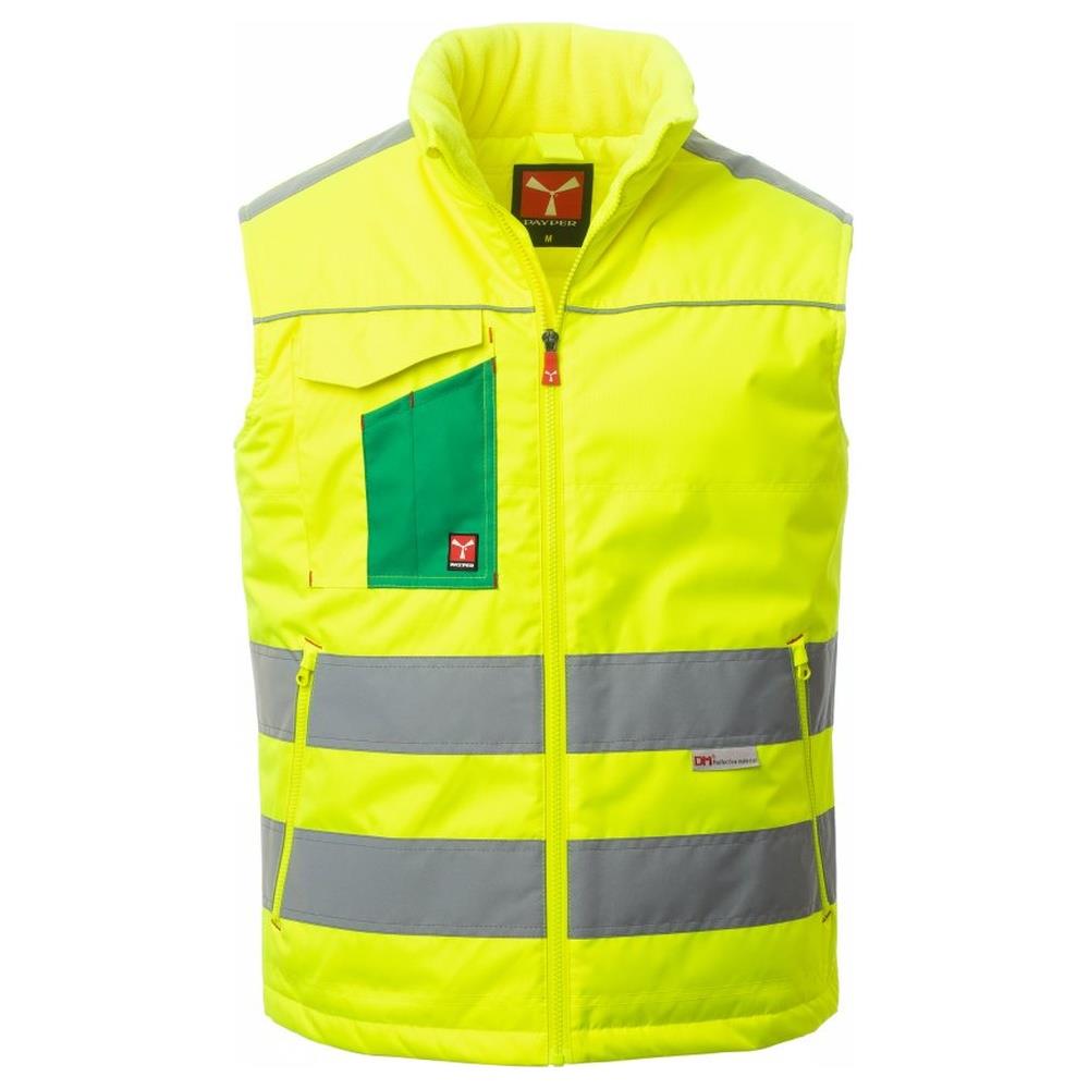 gilet imbottito payper task giallo fluo/jelly green xs