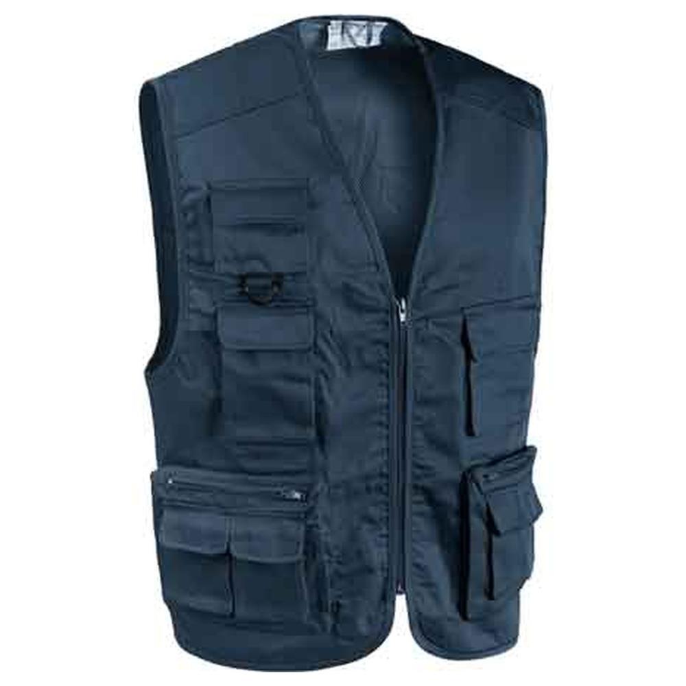 gilet multitasche blu