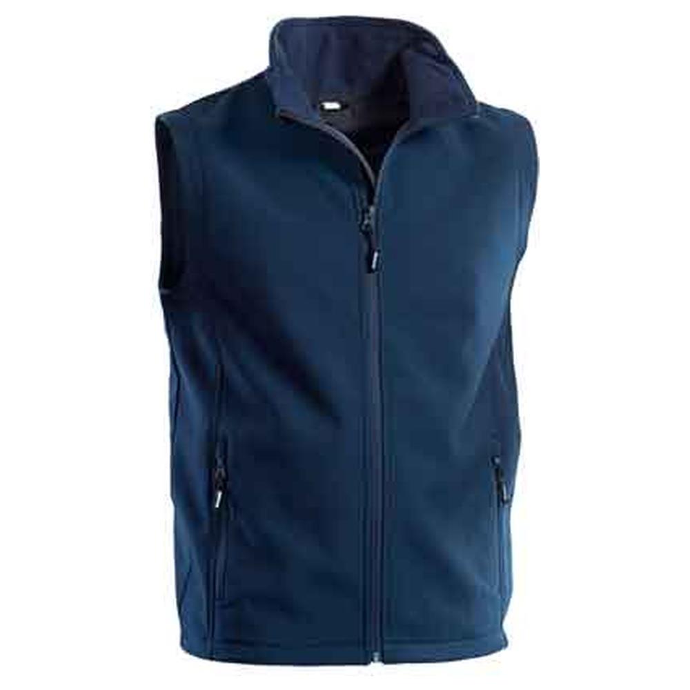 gilet multitasche softshell blu