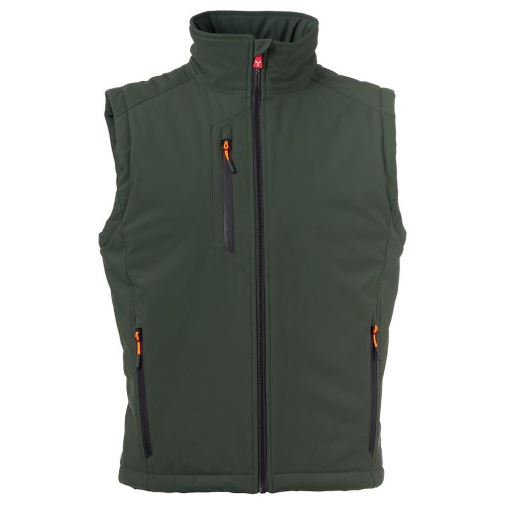 gilet softshell imbottito payper creek vest lite pad verde foresta/nero xxs