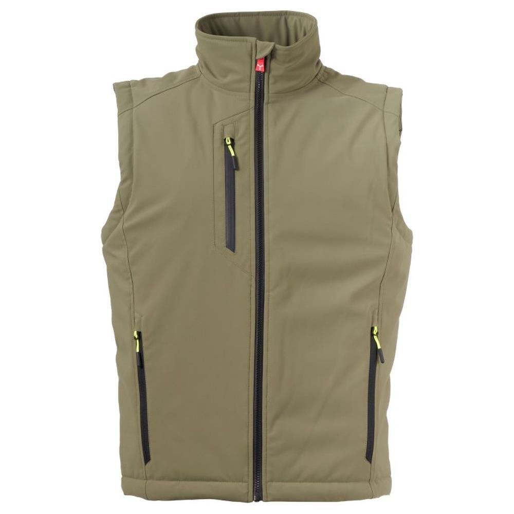 gilet softshell imbottito payper creek vest lite pad verde militare/verde xxs