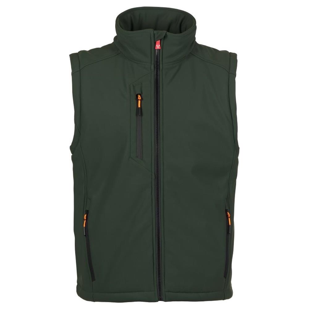 gilet softshell imbottito payper creek vest pad verde foresta/nero xxs