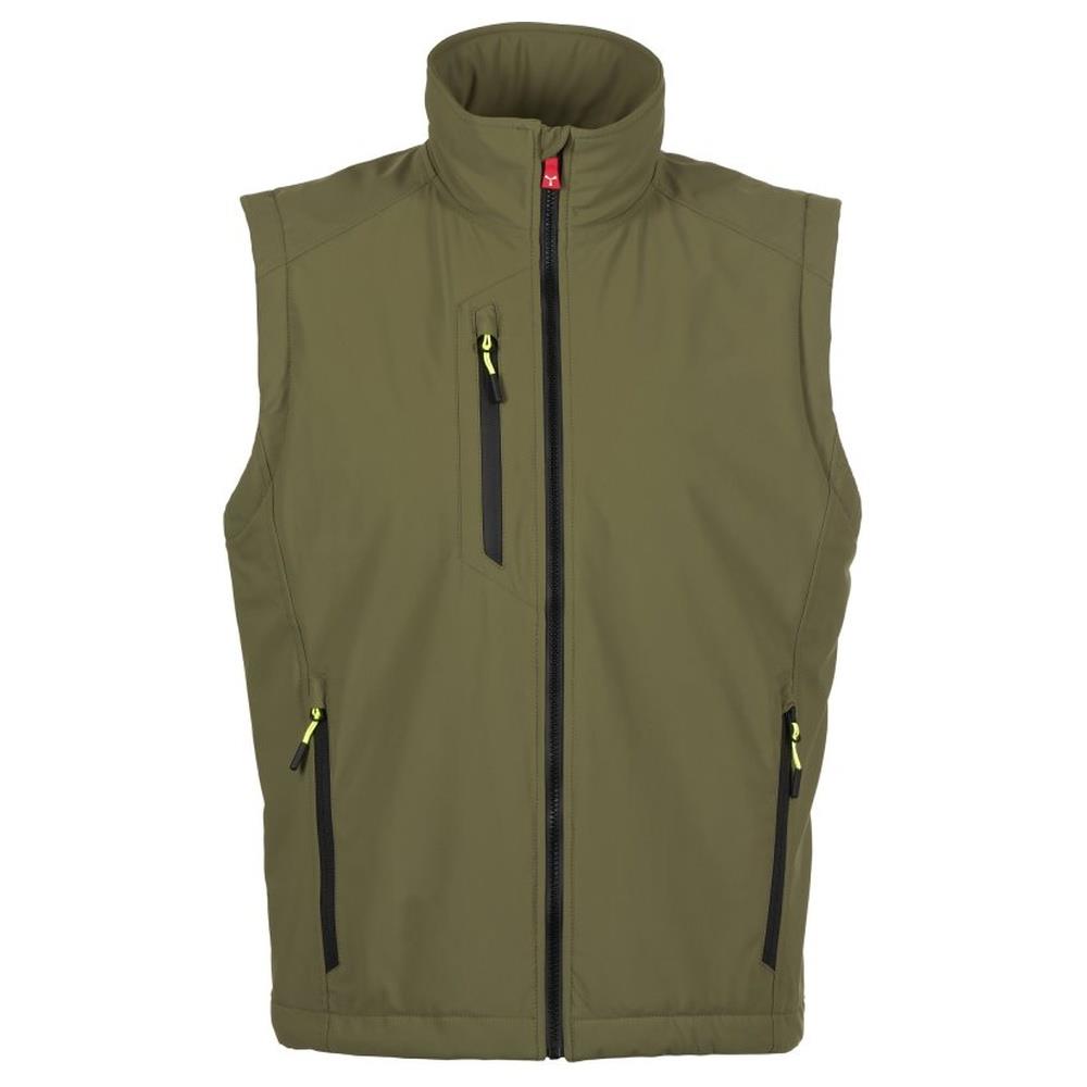 gilet softshell imbottito payper creek vest ultralite pad verde militare/verde xxs