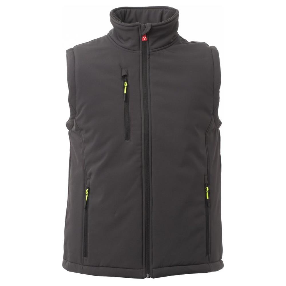 gilet softshell imbottito payper gale vest pad antracite/nero xxs