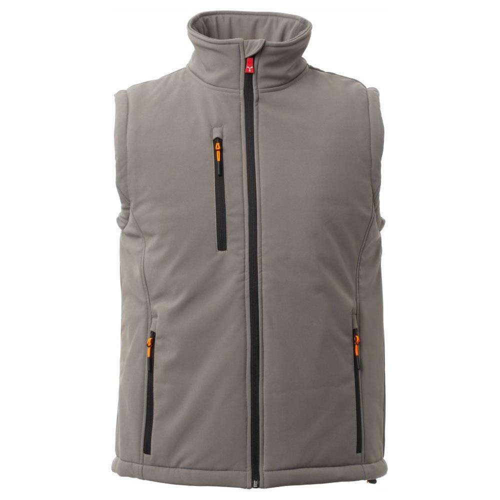 gilet softshell imbottito payper gale vest pad smoke/nero xxs