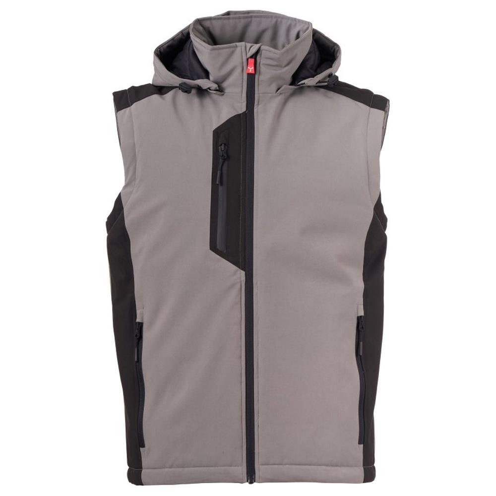 gilet softshell imbottito payper galway vest ultralite pad 140 smoke/nero xxs