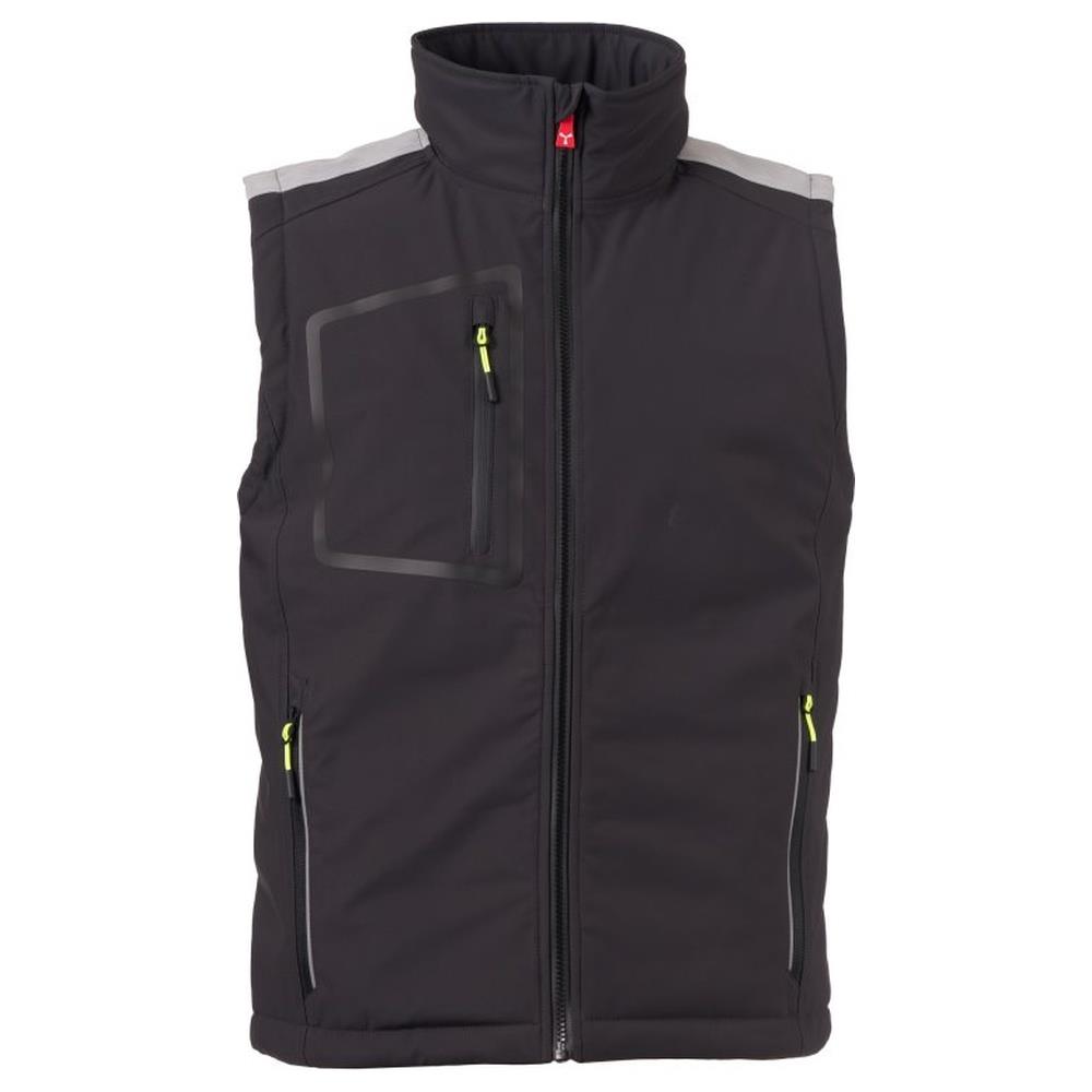 gilet softshell imbottito payper stream vest lite pad antracite/nero xxs