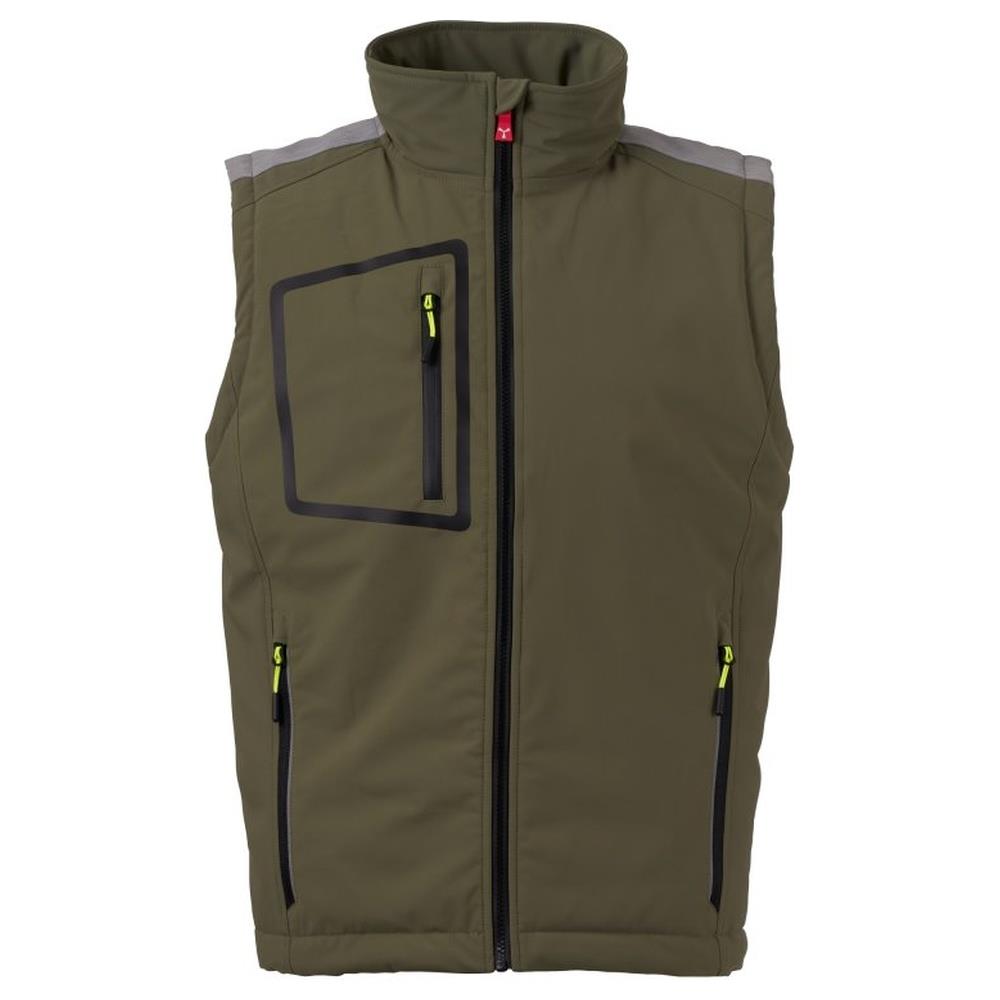 gilet softshell imbottito payper stream vest lite pad verde militare/verde xxs