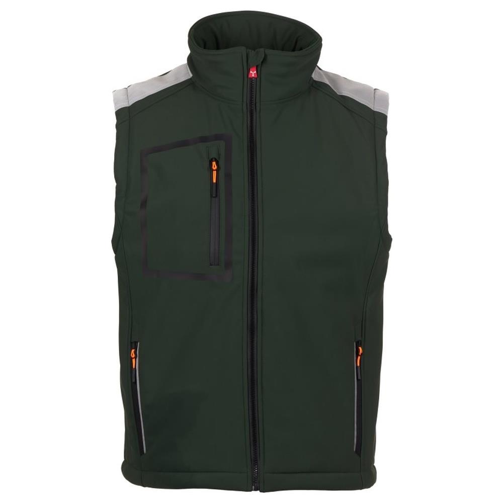 gilet softshell imbottito payper stream vest pad verde foresta/nero xxs