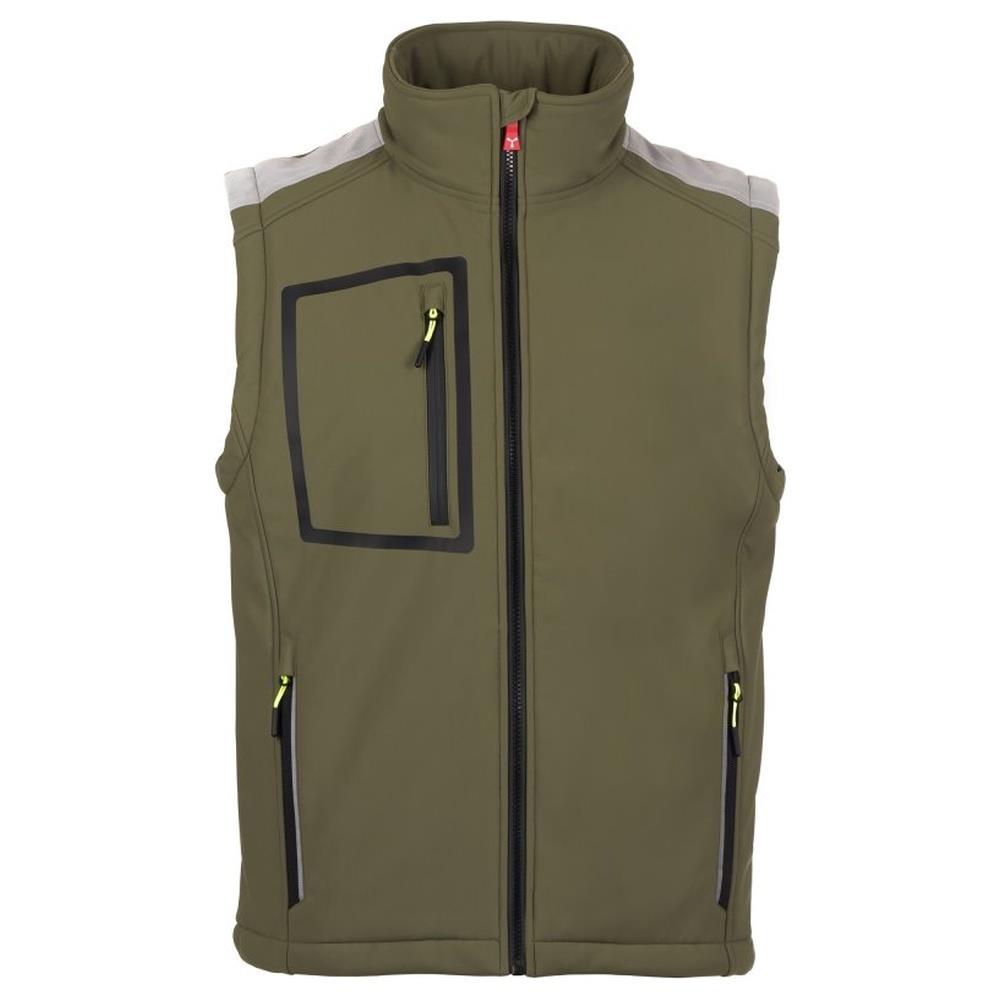 gilet softshell imbottito payper stream vest pad verde militare/verde xxs