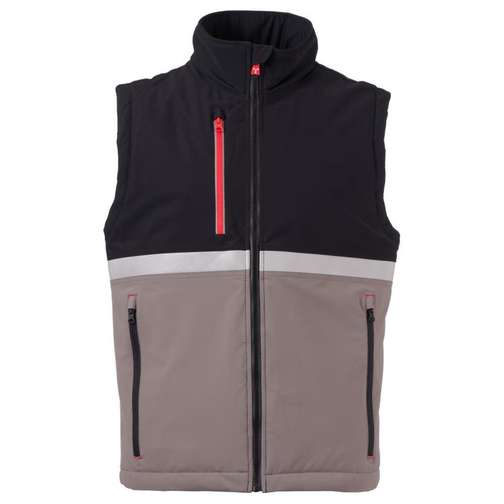 gilet softshell imbottito payper wise vest lite pad smoke/nero xxs