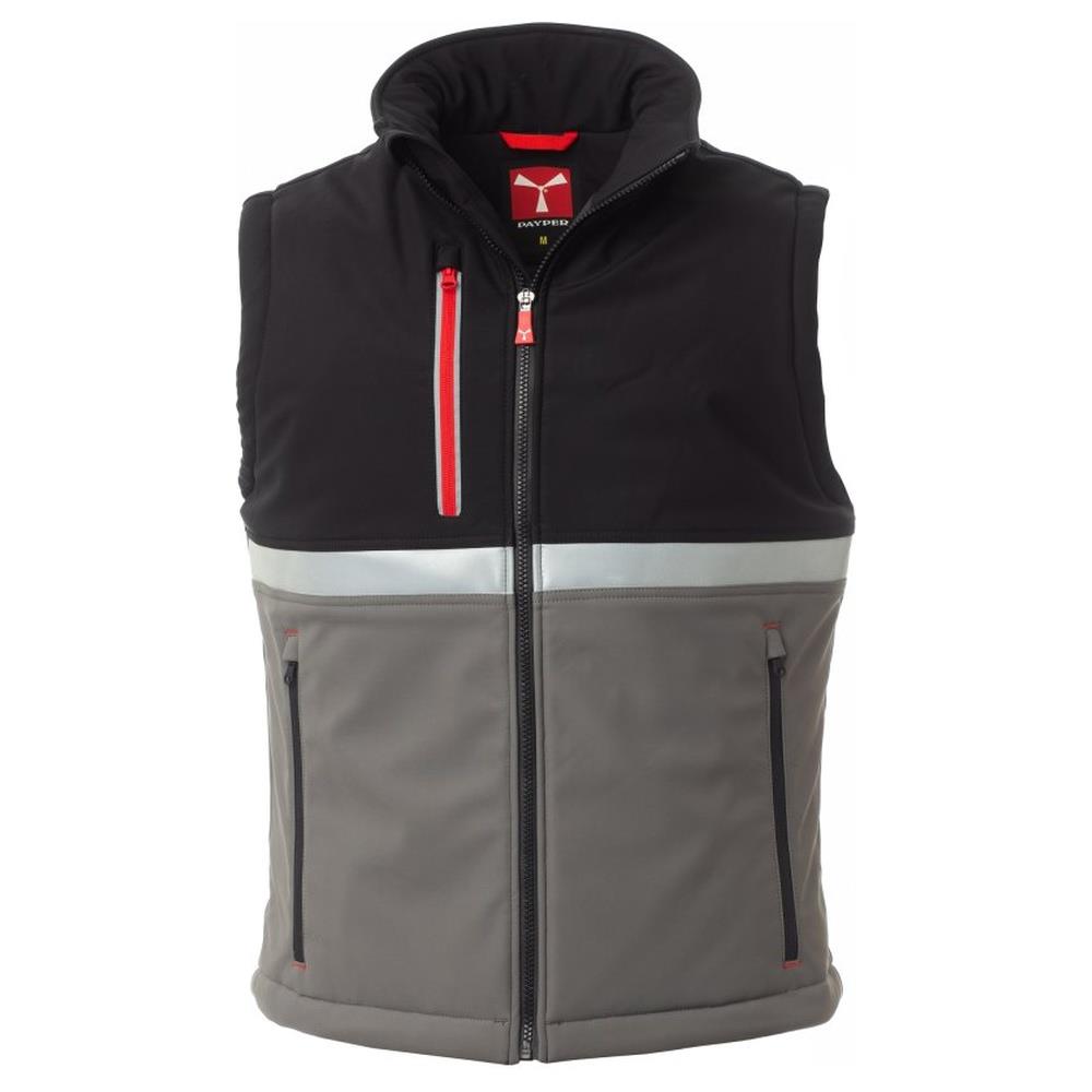 gilet softshell imbottito payper wise vest pad smoke/nero xxs