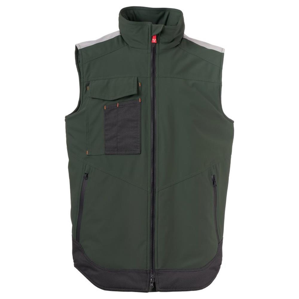 gilet softshell imbottito payper wonder vest lite pad verde foresta/nero xxs